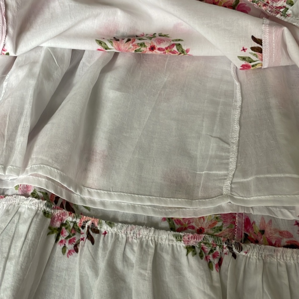 New Islapayal Floral Pink and White Dress Size Medium - Picture 8 of 10